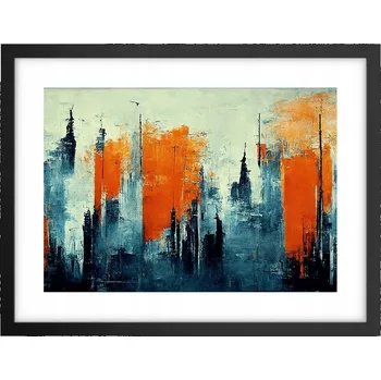 Obraz Obraz plakát v černém rámu do obýváku 40x30 abstrakce foto na zeď