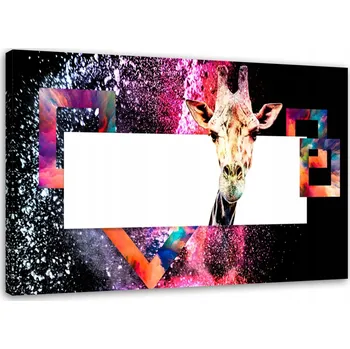 Obraz Obraz na plátně - Canvas, zvědavá žirafa, abstraktní