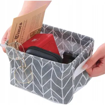 Úložný box Koš na hračky Organizovaný Domov 20 x 16 cm, odstíny šedé
