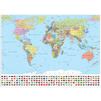 Obraz Plakát Politická MAPA SVĚTA Kontinenty 91x61