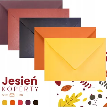 Obálka Barevné obálky mix B6 sada Podzim - 25 Ks.