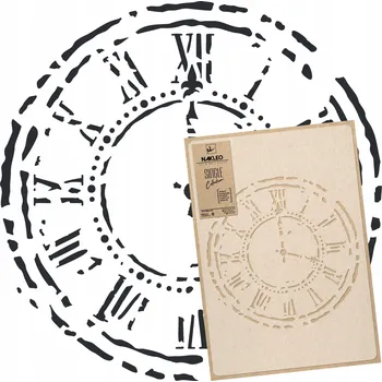 Hodiny Šablona Malířská OPAKOVANĚ POUŽITELNÁ L 59x95cm HODINY Nástěnné Kulaté CIFERNÍK