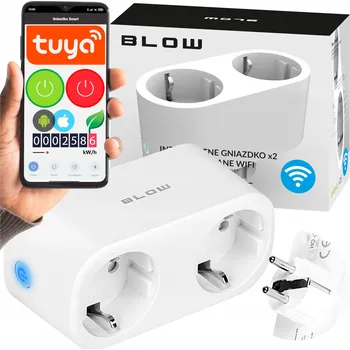 Elektrická zásuvka CHYTRÁ WIFI ZÁSUVKA DVOJITÁ SMART HOME TUYA ČASOVAČ 2v1 BLOW