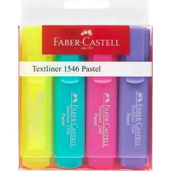 Zvýrazňovač PASTELOVÉ ZVÝRAZŇOVAČE 1546 FABER-CASTELL, 4 kusy