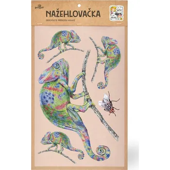 Textilní nažehlovací páska Lesní svět Nažehlovačka L 021 - Chameleon