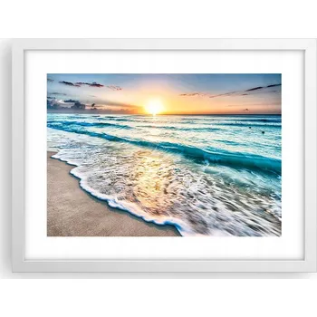 Obraz Obraz plakát v bílém rámu do obýváku 40x30 krajina foto na zeď