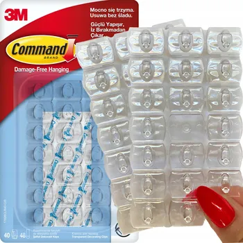 Věšák Command 17026 háčky na zavěšení ozdob, 40 ks + 48 mini pásků