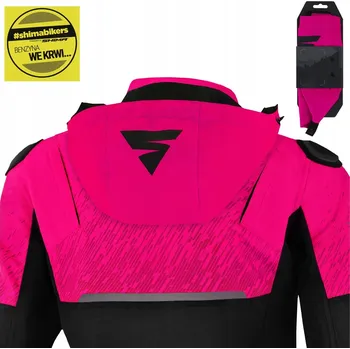 Moto oblečení Kapuce k bundě SHIMA DRIFT LADY Hood PINK růžovo-černá