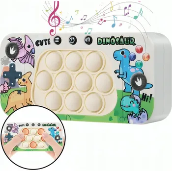 POP IT Dovednostní hra konzole Pop it popit s antistresem, tlačící dinosaurus