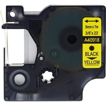 Pásek do tiskárny Páska do tiskárny DYMO D1 9mm 7m Žlutá Černá 40918 Odolná a Spolehlivá