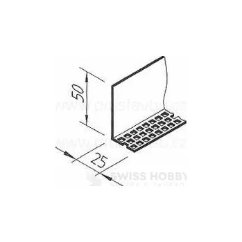 Stavební profil Ventilační profil spodní vinyTec V5002 - bílá 0011 /2,5 m