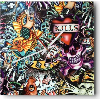Hodiny Nástěnné hodiny do kuchyně 30x30 Graffiti Stylové hodiny na skle Loft Tiché