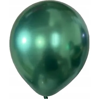 Balónek BALÓNKY NA NAROZENINY ZELENÁ CHROMOVANÉ METALICKÉ 50 KS 30CM