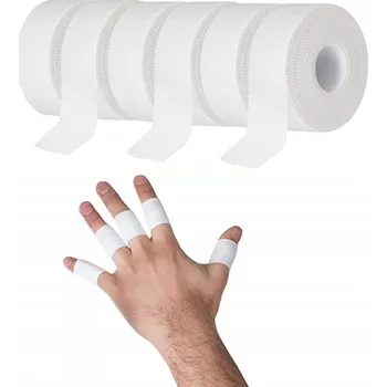 Tejpovací páska 6x pevná bílá tejpovací páska 2,5 cm x 10 m, tejpy na prsty