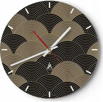 Hodiny Nástěnné hodiny do kuchyně 30x30 Abstrakce Skleněné hodiny do obýváku Tiché