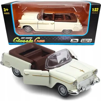 autíčko Model hračka kovové autíčko s pohonem RETRO kabriolet 12cm