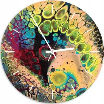 Hodiny Nástěnné hodiny KULATÝ Fotoobraz 80cm mramor