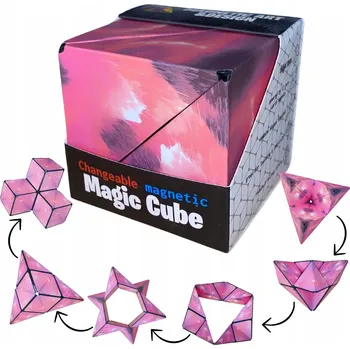 Hlavolam Magnetická kostka hlavolam Magic Cube Logická hra Fidget Antistresová