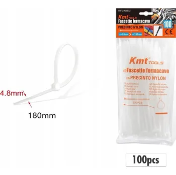 Stahovací páska STAHovací PÁSKY KABELOVÉ SVORKY 180mm BÍLÉ 100ks