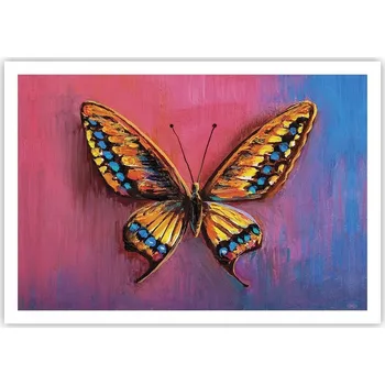 Obraz Plakát na zeď bez rámu 100x70 motýl obraz plakáty do obývacího pokoje ložnice