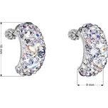 EVOLUTION GROUP CZ Stříbrné šroubovací náušnice s krystaly Crystals from Swarovski® Violet - 31164.3 violet