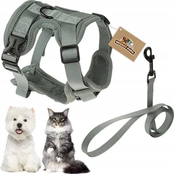 Postroj pro psa Postroj pro Malého Psa Kočku Typu Guard Netlačí Reflexní Vodítko XL