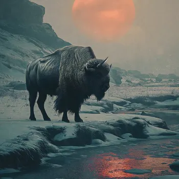 Plakát Plakát Zubří Monolit bez rámu 50 x 50 cm