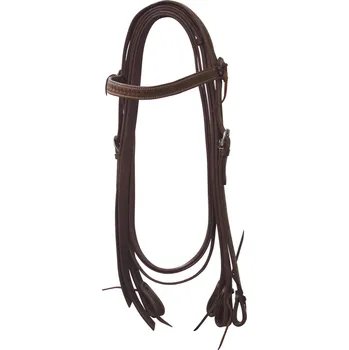 Westernová uzdečka Lakota flower s otěžemi, Full, flower, černá