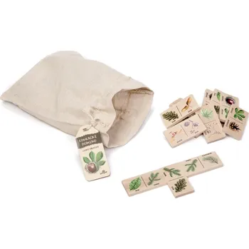 Dřevěná hračka Lesní svět Edukační domino - Lesní dřeviny