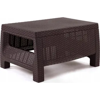 Zahradní stůl Zahradní stolek Keter hnědý, plast, obdélníkový, 77x57x42 cm