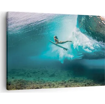 Obraz Obraz na plátně do obývacího pokoje ložnice 70x50 surfující foto obrazy na zeď