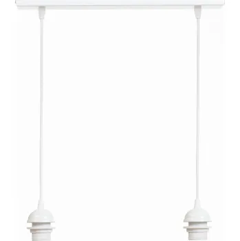 Dvojitá lampa lišta bílá závěsná patice E27