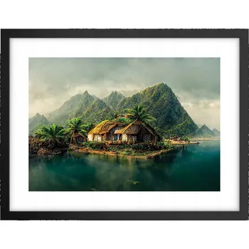 Obraz Obraz plakát v černém rámu do obýváku 40x30 exotika foto na zeď