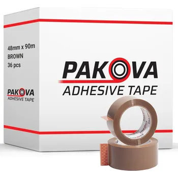 Lepicí páska Balicí páska Pakova hnědá šířka 48 mm délka 90 m 36 ks