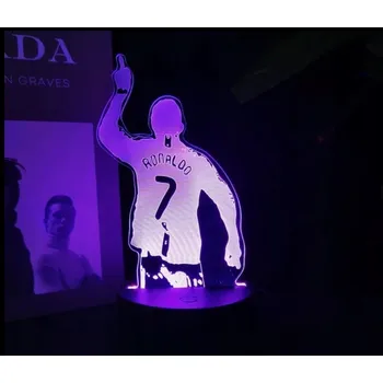 Lampička 3D LED lampa Cristiano Ronaldo 7 CR7 dárek Real madrid