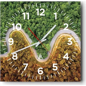 Hodiny Nástěnné hodiny do obýváku 40x40 Krajina Bezhluczne Skleněné hodiny Tiché