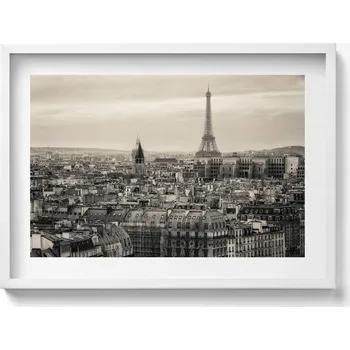 Obraz Obraz v rámu na zeď Krajina Paříže a Eiffelovy věže 70x50 cm