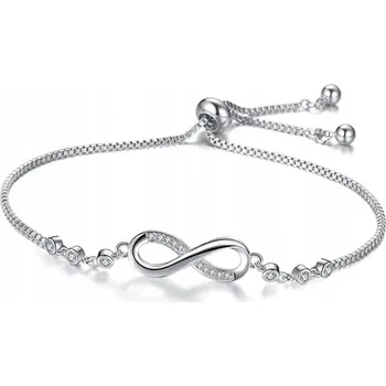 Náramek Stříbrný náramek nastavitelný nekonečno Trusky