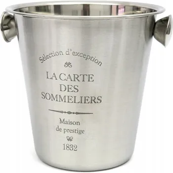 Nádoba na led NÁDOBA STŘÍBRNÁ KYBLÍK NA LED A ŠAMPAŇSKÉ 21cm