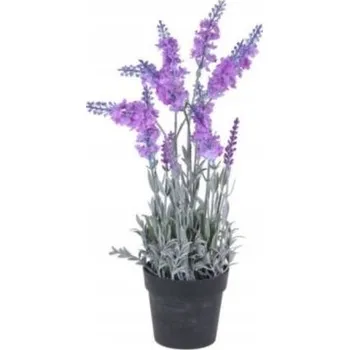 umělá květina UMĚLÁ ROSTLINA V KVĚTINÁČI LEVANDULE RŮŽOVÁ V KVĚTINÁČI 40 cm UMĚLÉ KVĚTY
