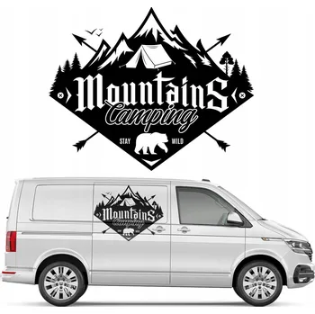Samolepicí dekorace na vozidlo SAMOLEPKA na auto HORY KEMPING 106 x 85 cm