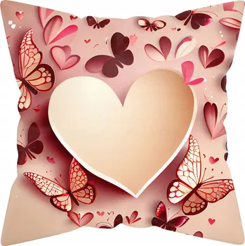 Polštář DEKORATIVNÍ POVLAK NA POLŠTÁŘ VALENTÝN ŽENY 40x40 JASIEK POLŠTÁŘ DÁREK