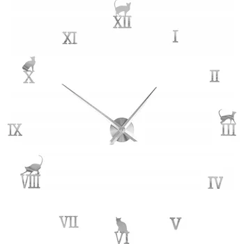 Hodiny VELKÉ 3D NALEPovací HODINY NA ZEĎ 70-130 CM