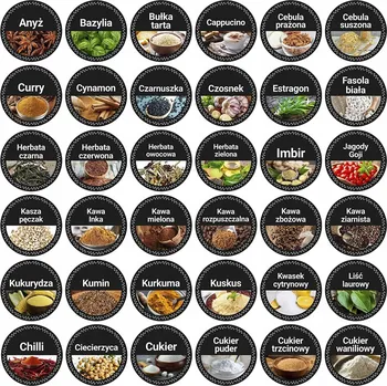 Samolepící etiketa Nálepky na kořenky Barevné etikety na sklenice a dózy, 120 ks