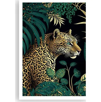 Obraz Plakát na zeď bez rámu 70x100 leopard obraz plakáty do obývacího pokoje ložnice