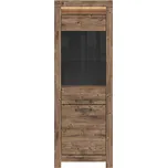 BRW TORIN REG1D1W vitrína, dub ribbeck