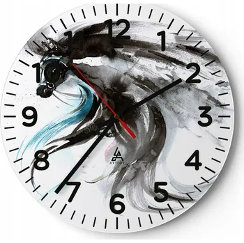 Hodiny Kuchyňské nástěnné hodiny 30x30 Zvířata Moderní skleněné hodiny Obývací pokoj Tiché