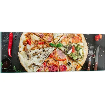 Obraz Obraz na skle do obýváku ložnice 90x30 gastronomie obrazy na zeď sklo