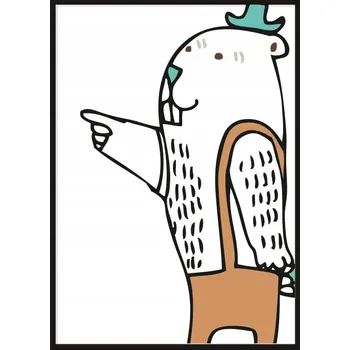 Obraz OBRAZ PLAKÁT V RÁMU 33x43 cm Bobr P072