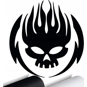 Samolepicí dekorace na vozidlo NÁLEPKA na auto LEBKA 15x14,5 cm